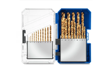 ЗУБР ТИТАН 25шт (1-13мм) сталь Р6М5, класс А, титановое покрытие, пласт.бокс, набор сверл по металлу (29617-H25) купить в Сургуте