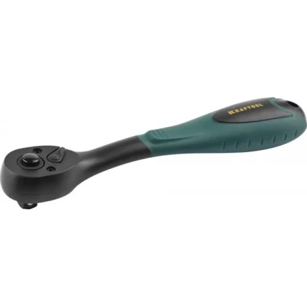 Трещотка для торцовых головок KRAFTOOL &quot;EXPERT&quot;, Сr-V сталь, 72 зубца, пластиковое покрытие, 3/8&quot; 27796-3/8_z02 купить в Сургуте