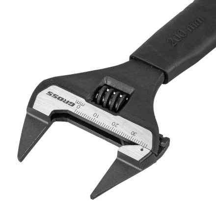 Ключ разводной, 200 мм Gross 15573, CrV, ультратонкие губки купить в Сургуте