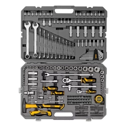 Набор инструментов Denzel 15806, 1/2", 1/4", CrV, S2, пластиковый кейс, 194 предмета