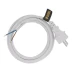Шнур сетевой Denzel Energy Series, ПВС, 3 м, 2 x 1,5 мм, с неразборной вилкой, белый, 3 м, 37672 купить в Сургуте