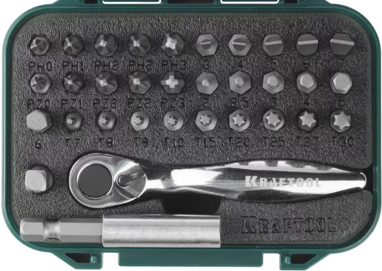 PRO. Наборы в боксе: БИТЫ KRAFTOOL PRO-Drive 26157-H33 купить в Сургуте