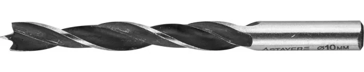 Сверло спиральное по дереву "M-type", М-образная заточка, сталь HCS, STAYER Professional 2942-120-10, d=10мм 2942-120-10_z01 купить в Сургуте