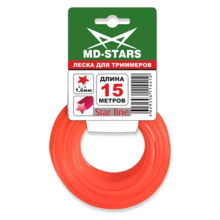 Леска для триммера STAR LINE (звездочка) 2,0MMX15M купить в Сургуте