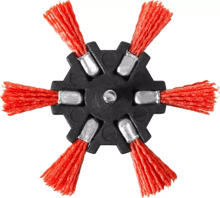 ЗУБР &quot;ПРОФЕССИОНАЛ&quot;. Щетка дисковая &quot;звезда&quot; для дрели, нейлоновая проволока с абразивным покрытием, 100мм 35163-100_z02 купить в Сургуте