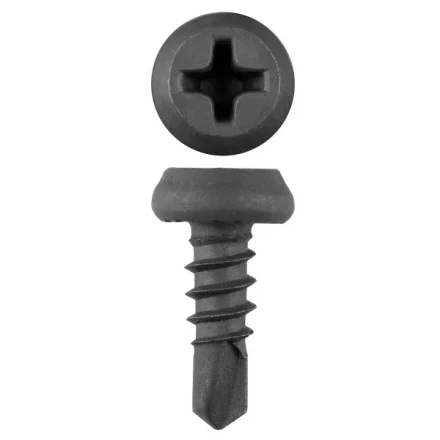 Саморезы ЗУБР &quot;МАСТЕР&quot; со сверлом фосфатированные, для крепления лист. металла до 2 мм, полуцилиндр. головка, 3.8x11мм, 50шт 300136-38-11 купить в Сургуте