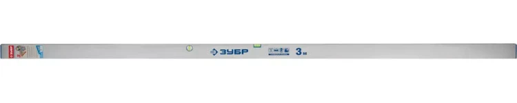 Правило-уровень ЗУБР "ЭКСПЕРТ", с ребром жесткости , 2 глазка, усиленный прямоугольный профиль 1,6мм, 3,0м 10753-3.0 купить в Сургуте