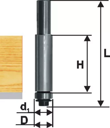 Фреза кромочная прям ф12,7х38мм хв 12мм ДСП Энкор 28054 купить в Сургуте