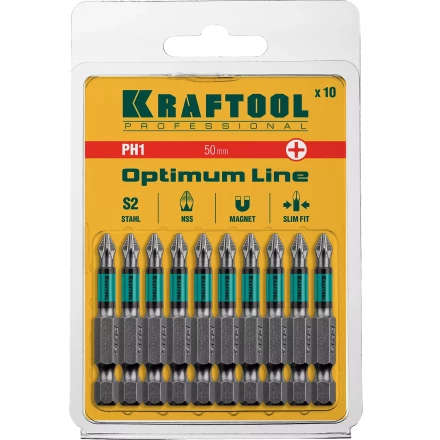 Биты KRAFTOOL OPTIMUM PH 26122-1-50-10 купить в Сургуте