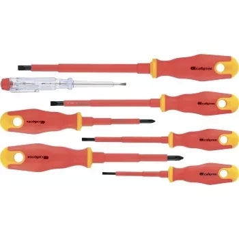 Набор диэлектрических отверток до 1000В тестер CrV двухкомпонентные рукоятки 7 штук Сибртех 12936 купить в Сургуте