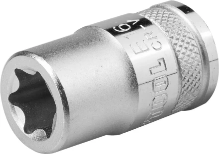 Торцовая головка KRAFTOOL &quot;INDUSTRIE QUALITAT&quot;, Cr-V, внешний TORX, хромосатинированная, 1/2&quot;, Е 18 27810-18_z01 купить в Сургуте