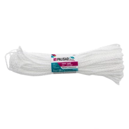 Шнур бельевой полипропиленовый с сердечником, 3 мм, L 20 м, белый, Home Palisad 937065 купить в Сургуте