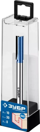 ЗУБР 10 x 30 мм, хвостовик 8 мм, фреза пазовая прямая с нижними подрезателями, Профессионал (28755-10-30) купить в Сургуте