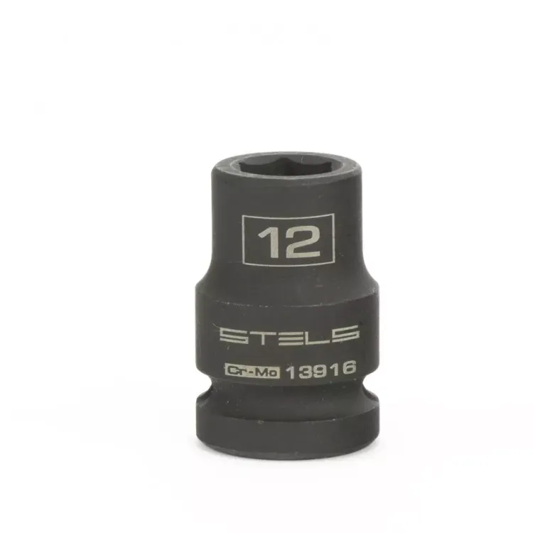 Головка ударная шестигранная 12 мм 1/2" CrMo  Stels 13916 купить в Сургуте
