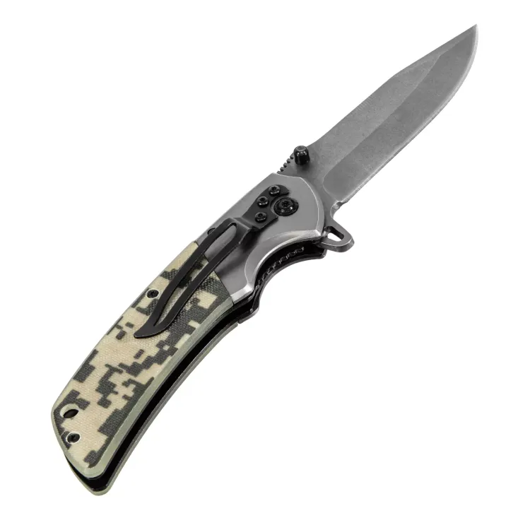 Нож складной Denzel, многоцелевой, системы Liner-Lock, с накладкой G10 на классической рукоятке, 79207 купить в Сургуте