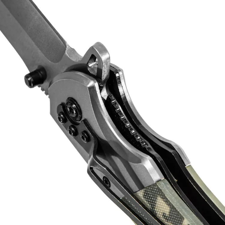 Нож складной Denzel, многоцелевой, системы Liner-Lock, с накладкой G10 на классической рукоятке, 79207 купить в Сургуте