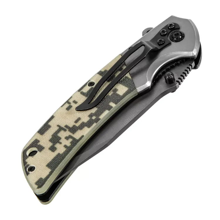 Нож складной Denzel, многоцелевой, системы Liner-Lock, с накладкой G10 на классической рукоятке, 79207 купить в Сургуте