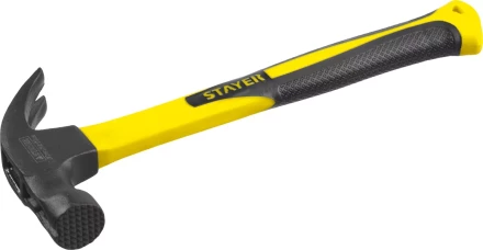 Молоток-гвоздодер &quot;Fiberglass-M&quot; с фиберглассовой рукояткой, с магнитом, 450 г, STAYER Professional 2027-450 купить в Сургуте