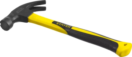 Молоток-гвоздодер &quot;Fiberglass-M&quot; с фиберглассовой рукояткой, с магнитом, 450 г, STAYER Professional 2027-450 купить в Сургуте