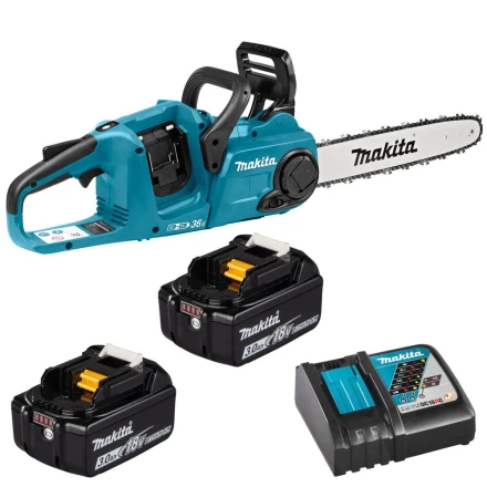 Пила цепная аккум. LXT Makita DUC353RF2, 14&quot;/35см, 3/8&quot;, (2xBL1830B, DC18RC) купить в Сургуте