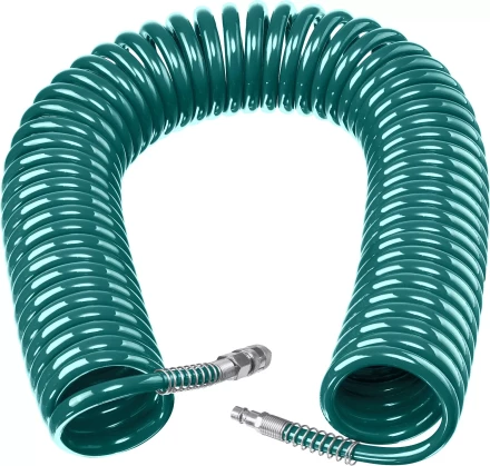 Воздушный спиральный шланг KRAFTOOL с фитингами рапид 8х12 мм 06590-20 купить в Сургуте