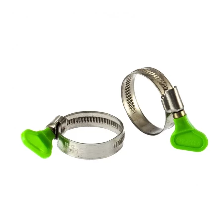 Хомуты металлические червячные 32-44 мм ширина 12 мм W4 с ключом 2 шт Сибртех 476533 купить в Сургуте