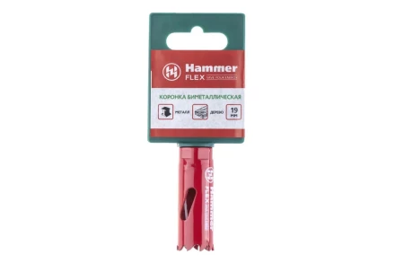 Коронка биметаллическая HAMMER Ф19х38мм 1/2&quot;  BiMETALL (224-001) купить в Сургуте