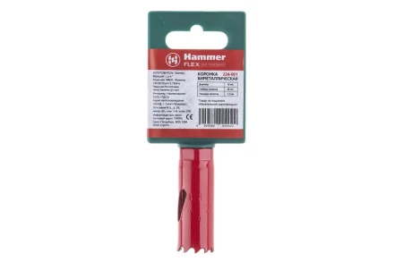 Коронка биметаллическая HAMMER Ф19х38мм 1/2&quot;  BiMETALL (224-001) купить в Сургуте