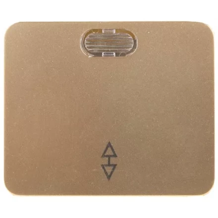 Выключатель СВЕТОЗАР &quot;ГАММА&quot; проходной, с подсветкой, одноклав., без вставки и рамки, цвет золотой металлик, 10A/~250 SV-54138-GM купить в Сургуте