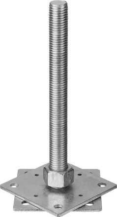 ЗУБР 110 x 110 x 250 мм x М24, цинк, анкерная регулировочная стойка (310266-110) купить в Сургуте