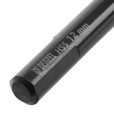 Сверло по металлу, 12 мм, HSS-Tin, Golden Tip, 6 шт. Denzel 717224 купить в Сургуте
