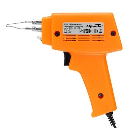 Паяльник импульсный с петлеобразным жалом, 100 Вт, 220 В Sparta 913110 купить в Сургуте