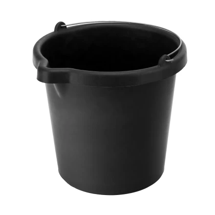Ведро строительное пластмассовое, 12 л, высокопрочное с носиком Сибртех 81478 купить в Сургуте