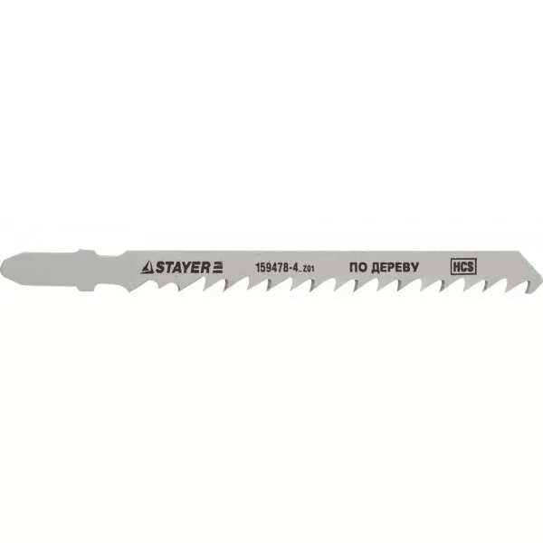 Полотна STAYER "STANDARD", T144D, для эл/лобзика, HCS, по дереву, фанере, быстрый рез, EU-хвост., шаг 4мм, 74мм, 2шт 159478-4_z01 купить в Сургуте