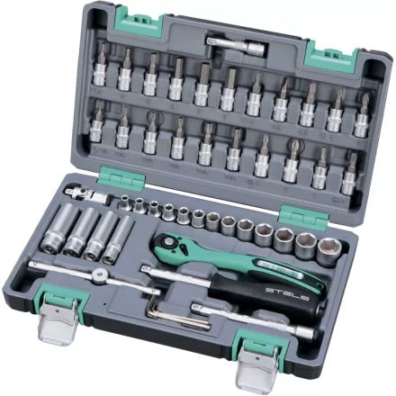 Набор инструмента 1/4 Cr-V S2 усиленный кейс 47 предметов STELS 14099 купить в Сургуте
