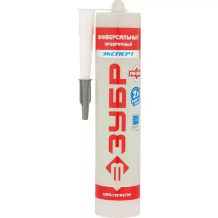 Клей монтажный ЗУБР &quot;ЭКСПЕРТ&quot; ПМ 900, гибридный экстрасильн, прозрач, универс, водостойк, эластич, (без запаха), 300мл 41330 купить в Сургуте