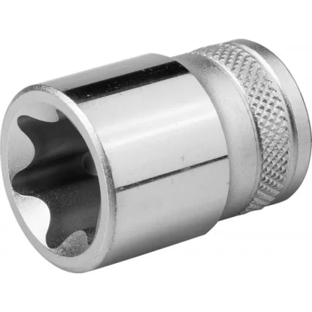 Торцовая головка KRAFTOOL &quot;INDUSTRIE QUALITAT&quot;, Cr-V, внешний TORX, хромосатинированная, 1/2&quot;, Е 20 27810-20_z01 купить в Сургуте