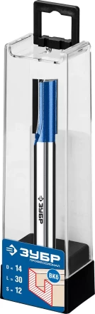 ЗУБР 14 x 30 мм, хвостовик 12 мм, фреза пазовая прямая с нижними подрезателями, Профессионал (28755-14-30) купить в Сургуте