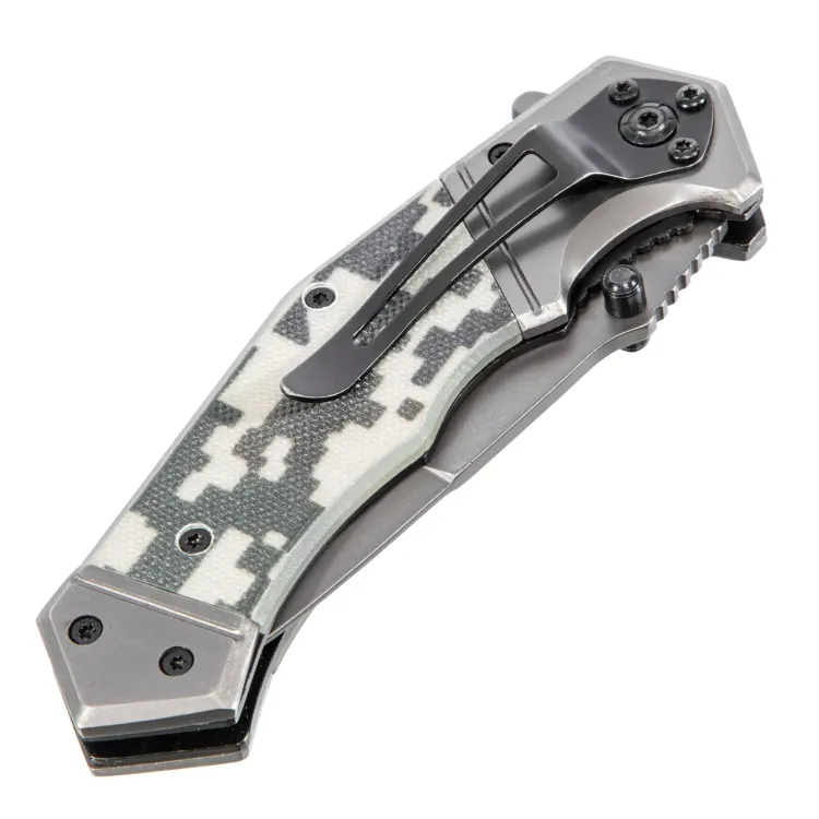 Нож складной Denzel 79209, многоцелевой, системы Liner-Lock, с накладкой G10 на эргономичной рукоятке купить в Сургуте