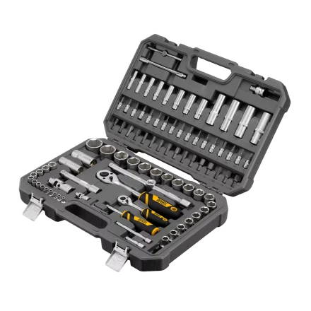 Набор инструментов Denzel 15813, 1/2&quot;, 1/4&quot;, CrV, S2, пластиковый кейс, 94 предмета купить в Сургуте