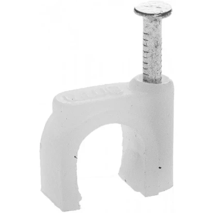 Скоба-держатель для круглого кабеля, с оцинкованным гвоздем, 7 мм, 100 шт, STAYER Master 4510-07 4510-07 купить в Сургуте