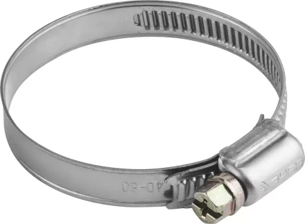 Хомуты ЗУБР &quot;ЭКСПЕРТ&quot;, нерж. сталь, накатная лента 9 мм, 40-60 мм, 5 шт 3787-40-60 купить в Сургуте