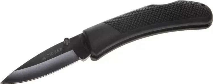 Нож STAYER складной с обрезиненной ручкой, большой 47600-2_z01 купить в Сургуте