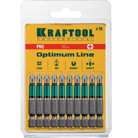 Биты KRAFTOOL OPTIMUM PH 26122-2-50-10 купить в Сургуте
