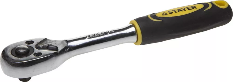 Трещотка для торцовых головок STAYER "PROFI", Сr-V сталь, 45 зубцов, 1/4" 27786-1/4 купить в Сургуте