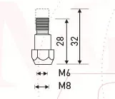 Держатель наконечника M6 28mm (36KD) MD0063-00 Ref Aurora купить в Сургуте