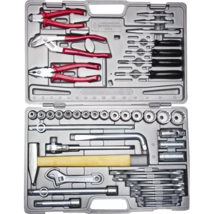 Набор слесарно-монтажного инструмента НИЗ &quot;АВТОМОБИЛИСТ-1&quot;, сталь 40Х, 1/2&quot;, в пластиковом кейсе, 42 предмета 27625-H42 купить в Сургуте