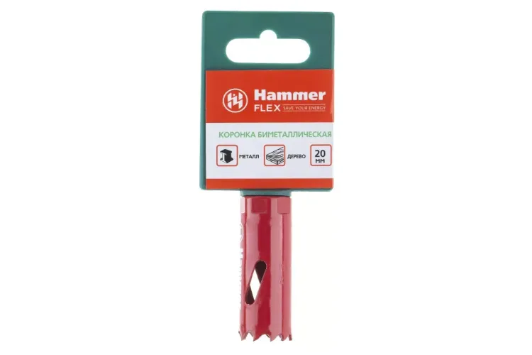 Коронка биметаллическая HAMMER Ф20х38мм 1/2" BiMETALL (224-002) купить в Сургуте