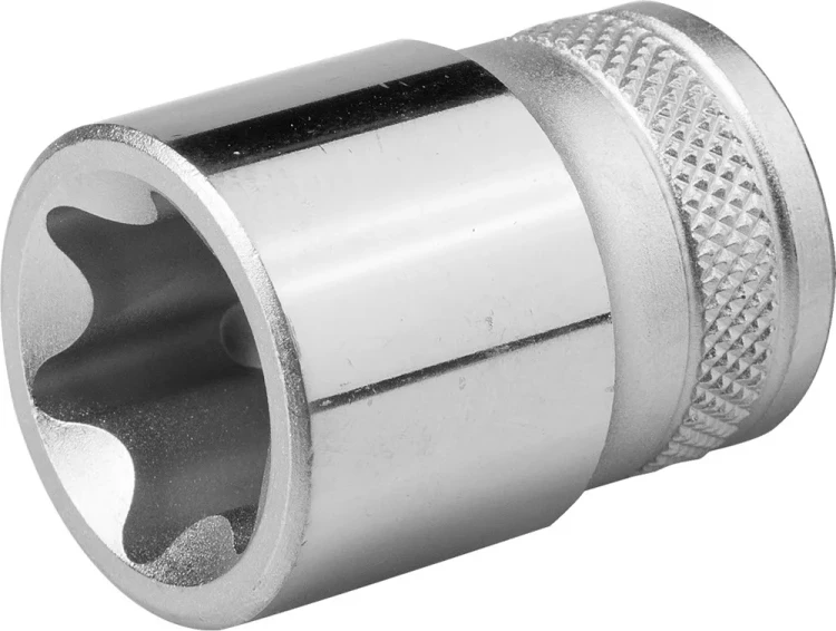 Торцовая головка KRAFTOOL "INDUSTRIE QUALITAT", Cr-V, внешний TORX, хромосатинированная, 1/2", Е 24 27810-24_z01 купить в Сургуте