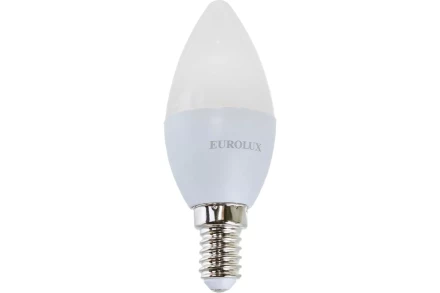 Лампа светодиодная EUROLUX LL-E-C37-6W-230-2,7K-E14 76/2/2 купить в Сургуте